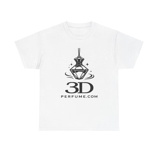 Perfume Bottle Graphic Tee — '3D Perfume' Logo T-Shirt