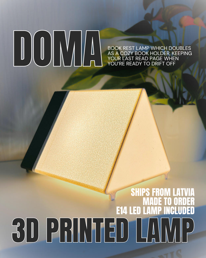 „DOMA“ – 3D šviestuvas / atrama knygai