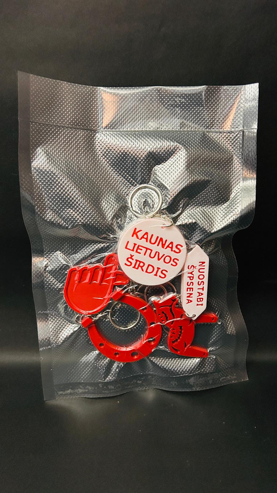 Set of Lucky Charms for New Year – Red Horse and Horseshoe are Symbol of Strength, Success & Protection for the New Year